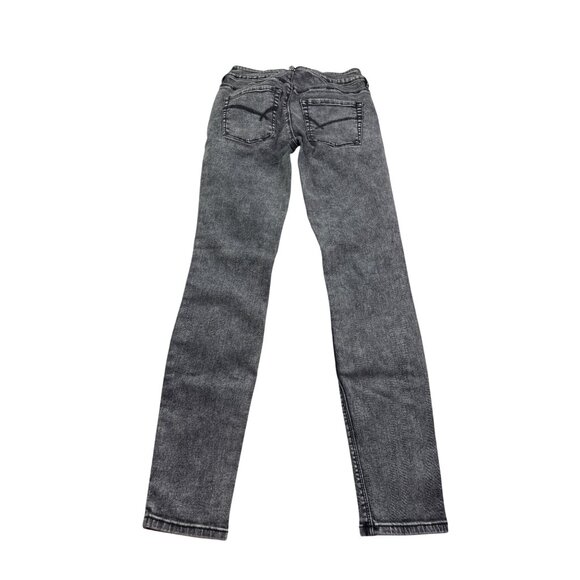 Bullhead Denim Co. High-Rise Skinniest Jeans Size 0 Grey Button Fly - Picture 4 of 6